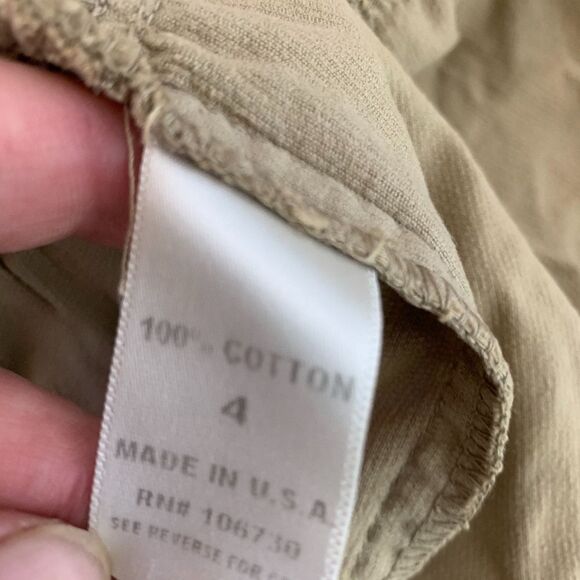 Vince Tan Corduroy Tiered Skirt Side Button Sz 4 - Picture 5 of 6